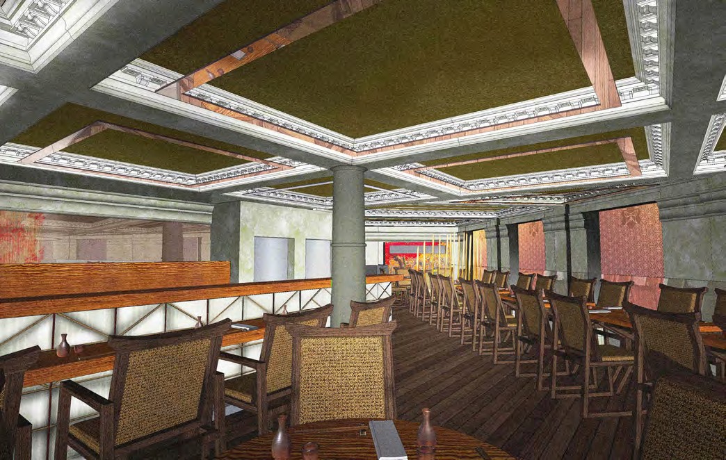Dining-room proposal — architectural visualisation (CGI).