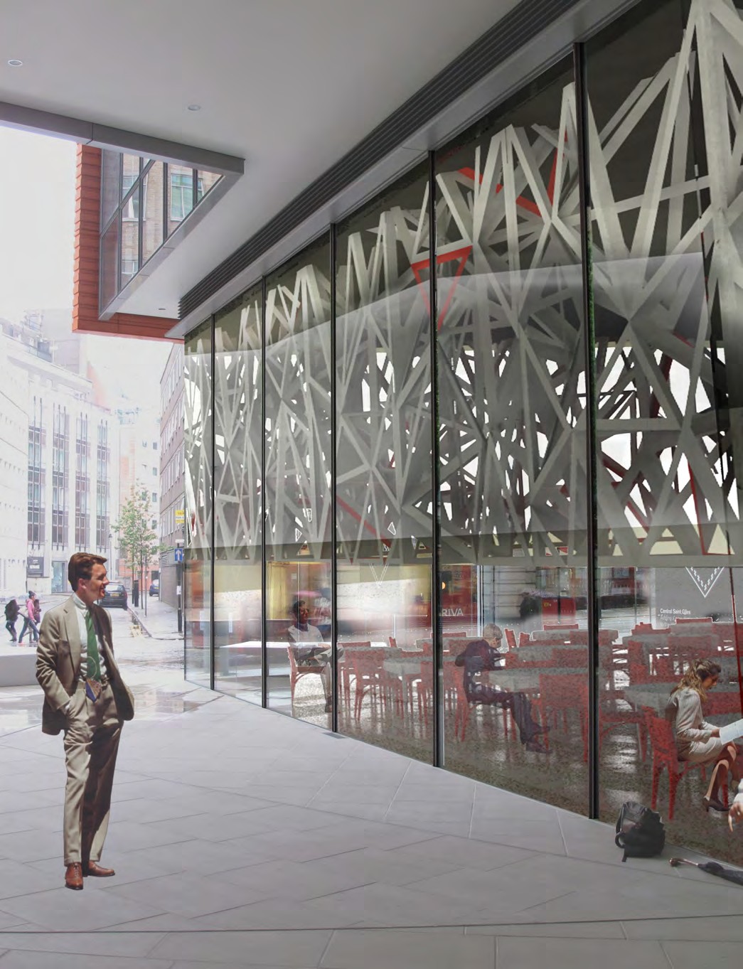Restaurant frontage proposal — architectural visualisation (CGI).