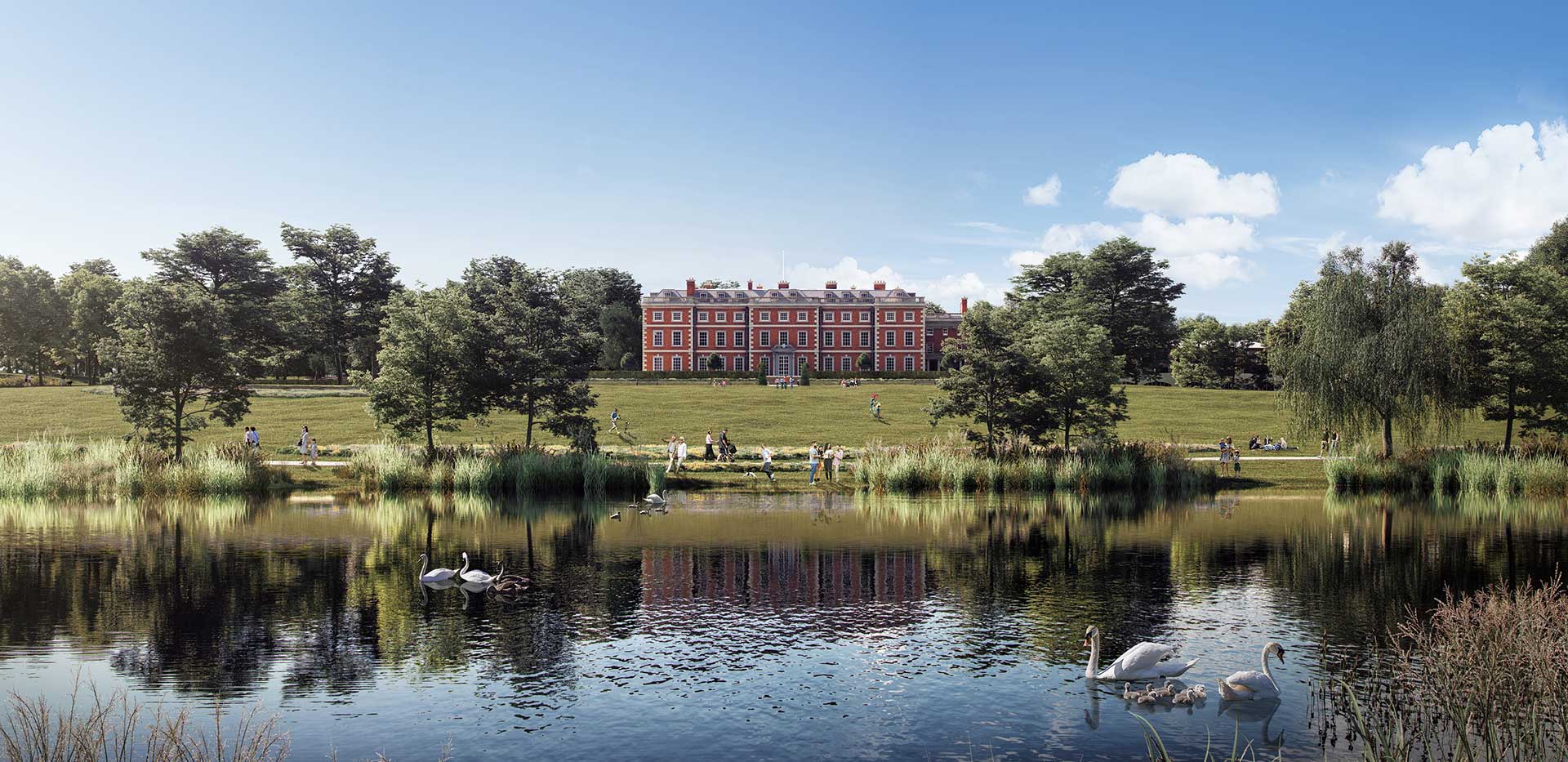 Trent Park — Landscaping, Lake and development exterior