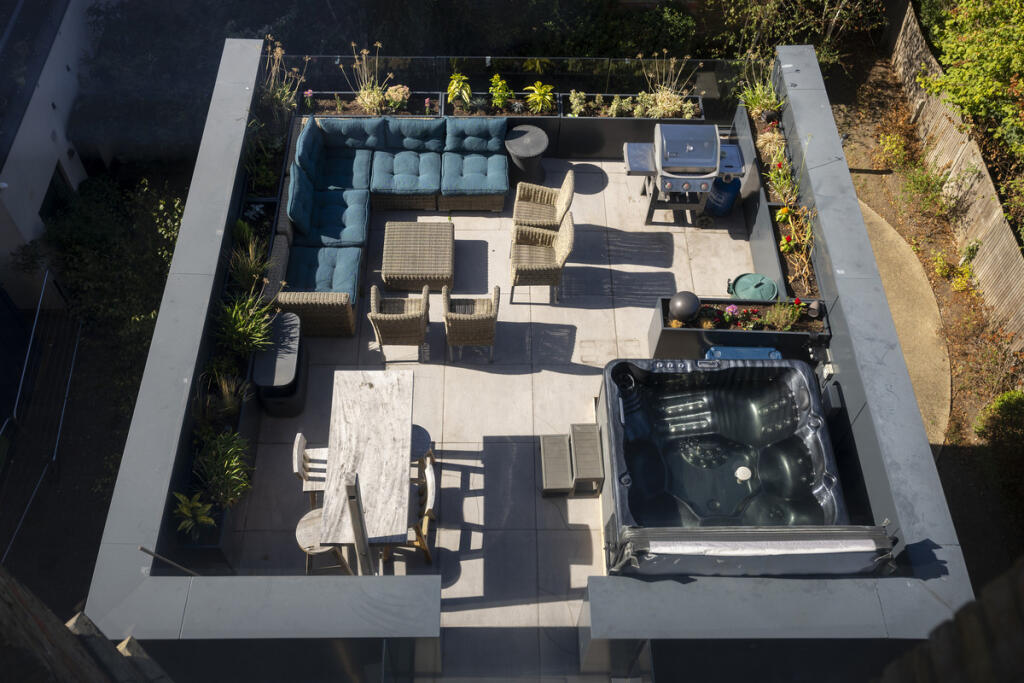 Roof terrace from above — George Mathers Road, London SE11