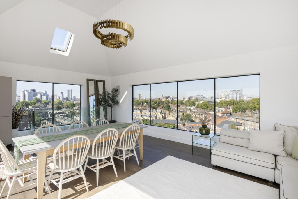 Prospect Room windows and dining space — George Mathers Road, London SE11